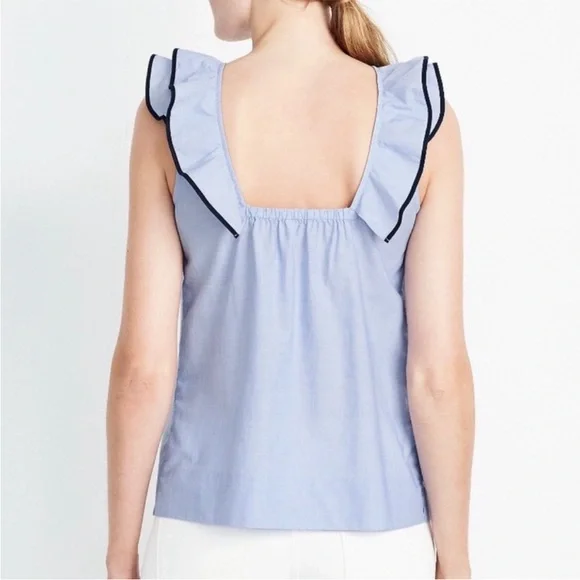 J.Crew - Ruffle Top - Size 0 - Picture 2 of 8